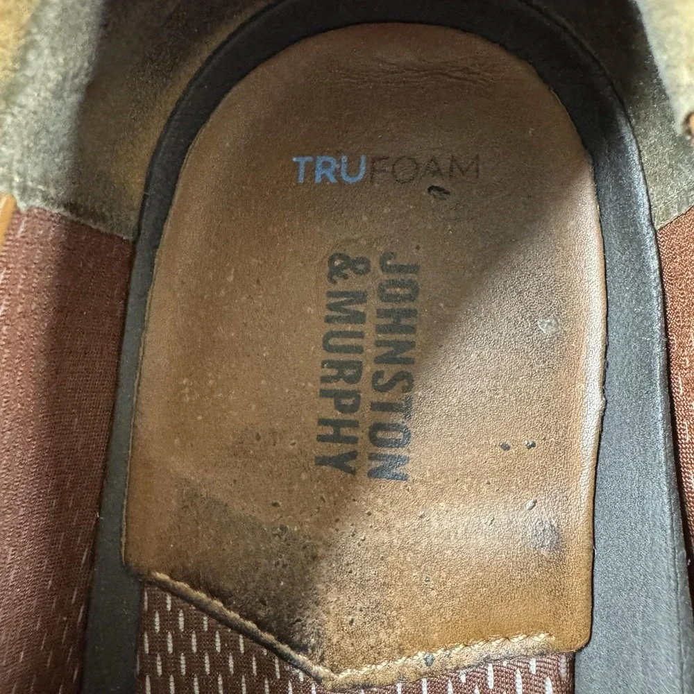Johnston & Murphy Shoes Mens Size 12 Brown Leather Slip On Loafer 20-4062